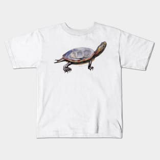 Painted Turtle painting Kids T-Shirt